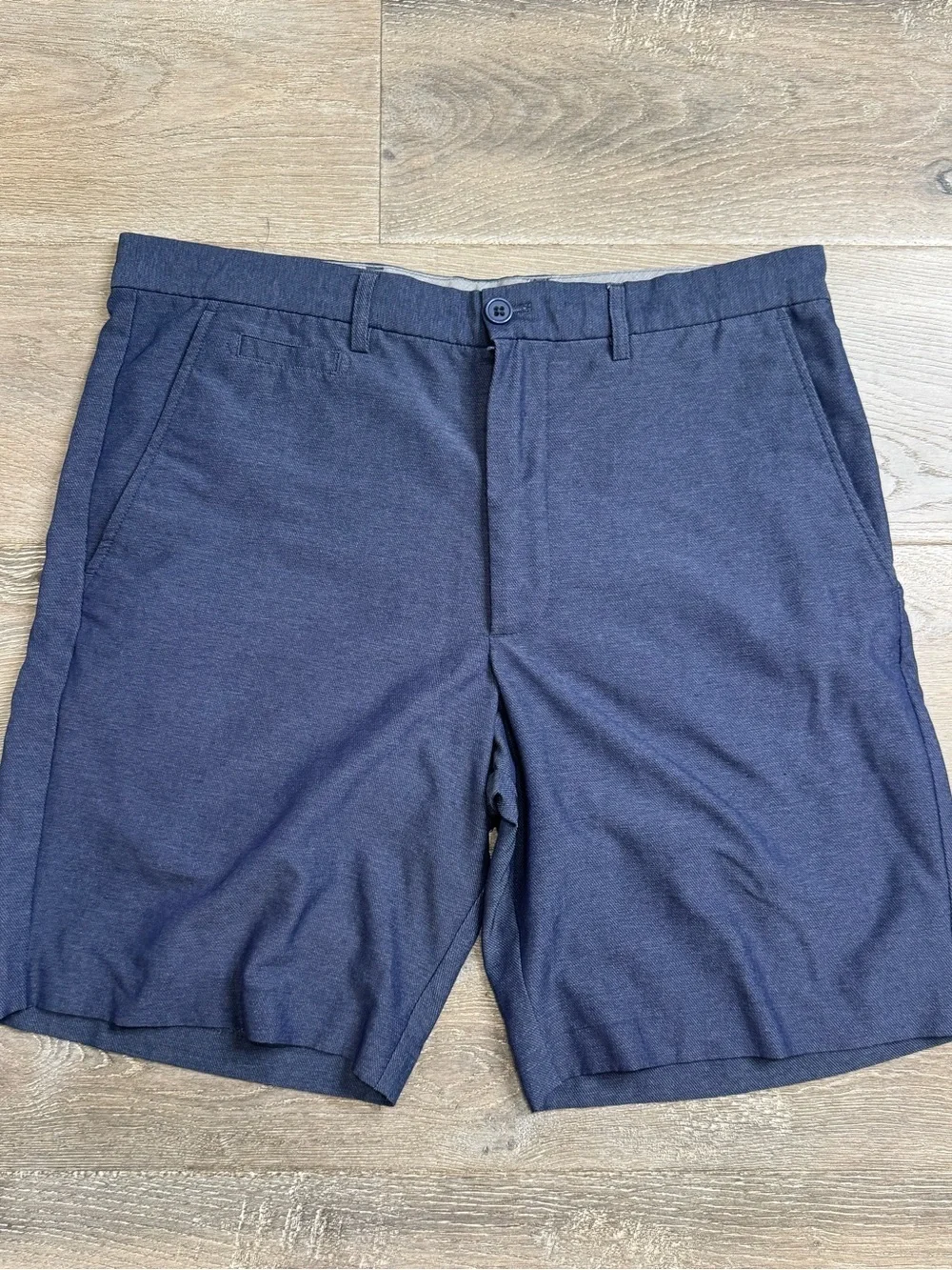 Nordstrom Men's Navy Flat-Front Stretch Shorts 1077